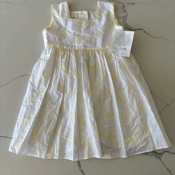 Strasburg Children Yellow Embroidered Dress with Bloomers - 2T - Picture 3 of 6
